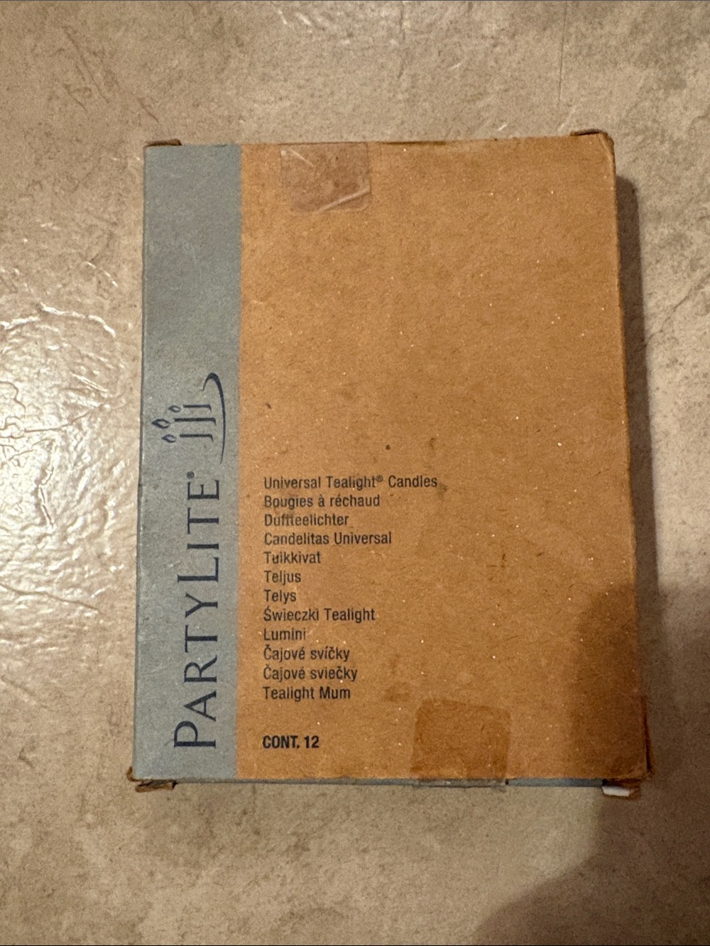 PartyLite Tealight Candles in Natural Brown Pack 12